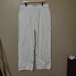 Ecko Unltd Pants Mens 36 White Denim Foundry Linen Blend Offshore Pant 36x29 Y2K